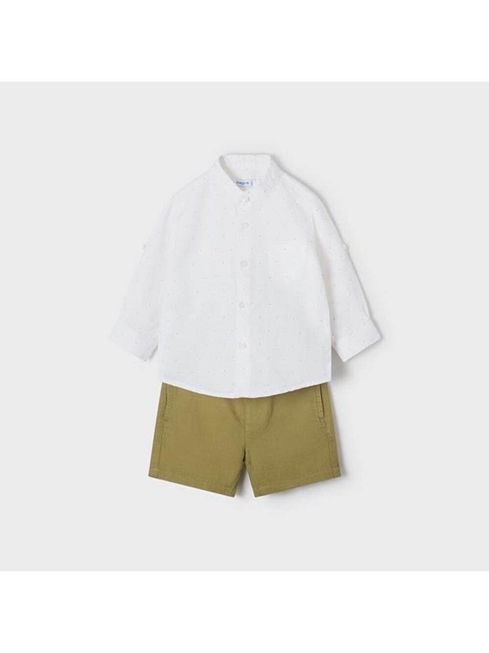 Mayoral Kids Set in White and Olive